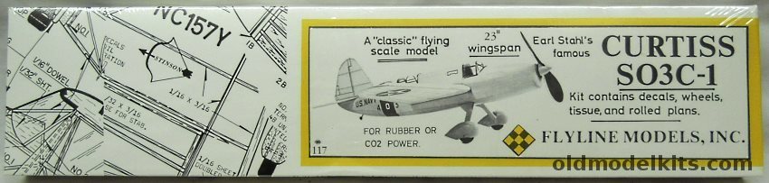 Flyline Models Curtiss SO3C-1 Seamew - 23 inch Wingspan for RC / Free Flight or Static Display, 117 plastic model kit